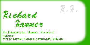 richard hammer business card