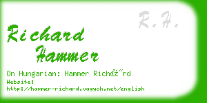 richard hammer business card